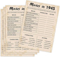 80th Birthday Party Games, Movies of 1945 Games, Birthday Party Supplies for Adults, Fun 1945s Party Game，Pack of 30 Cards