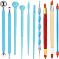 Polymer Clay Tools, Modeling Dotting Tools, Silicone Clay Sculpting Tool, Air Dry Clay Kit for Painting Embossing Scoring Modeling, Nail Art