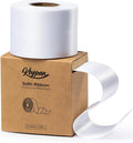 White Satin Ribbon 2.5 Inch Double-Faced Ribbons 25 Yards for Flower Bouquet Wrapping Paper Bows Gift Wedding Invitations Crafts
