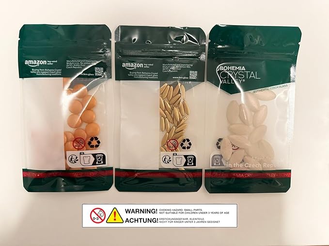 2.1oz (60g) of Focal Glass Bead Mix with Table-Cut Flower and Butterfly Beads, PG Blue