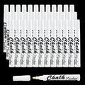 Volcanics White Liquid Chalk Markers 36 Pack Chalk Pens for Blackboard, Chalkboard, Windows, Glass, LED Board, Bistro Signs – Erasable Water-Based Ink Ideal for Teachers, Artists & DIY Projects