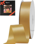 LIUYAXI Old Gold Double Faced Satin Ribbon, 1-1/2" X Continuous 50 Yards, Ribbons Perfect for Gift Wrapping Wedding DIY Craft Bow Making & Other Projects