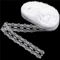 Lace Trim Ribbon White Sewing Lace Ribbon for Crafts Bridal Wedding Decorations, Bouquet and Gift Packaging (1.2Inch, 22 Yards)