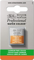 Winsor & Newton Professional Water Colour Paint, Half Pan, Cadmium-Free Orange