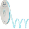 Ribbli Light Blue Satin Ribbon,Double Faced Satin 1/4 inch x Continuous 50 Yards,Light Blue Ribbon Use for Bows Bouquet,Gift Wrapping,Wedding Decoration,Floral Arrangement