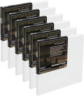 Centurion Deluxe Professional Oil Primed Linen Stretched Canvas, 11oz Linen, 20x20 - Box of 6, 0.67" Deep Canvases, Kiln-Dried Stretchers, Back Stapled, Premium Medium Weight Canvas for Oil Paintings