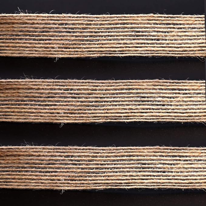4 Rolls of Natural Burlap Fabric with Burlap Ribbon for Christmas Tree Gift Wrapping Wedding Event Party Home Bows Crafts Decoration, 11 Yards Long 0.8 inch Wide Each Roll (Natural)