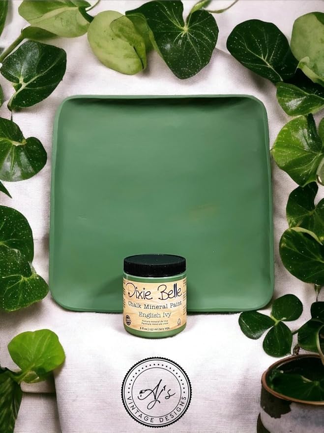 Dixie Belle Paint Company Chalk Finish Furniture Paint - English Ivy (16oz) - Matte Muted Green Chic Chalk Mineral DIY Furniture Paint