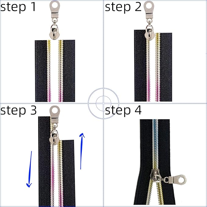 The Yards 10 Yards Bulk Navy Blue Nylon Coil Zipper with Silver Teeth - Replacement Sewing Zipper with 10PCS Sliders for DIY Sewing Craft Bags
