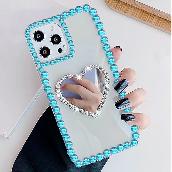 1799 Pcs 4 Sheets Rhinestone Stickers 3/4/5/6 mm Self Adhesive Rhinestones Gems for Face Eyes Makeup Hair Body (Aqua blue-3/4/5/6mm)