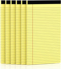 Yellow Legal Pads 8.5 x 14 Note Pads, 6 Pack 8.5 x 14 Notepads, Wide Ruled Lined Paper, Micro Perforated Writing Paper, 30 Sheets Per Notepad for Work/School/Office