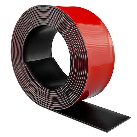 Neoprene Rubber Strips Self Adhesive Solid Rubber Sheets, Rolls & Strips for DIY Gaskets Crafts Pads Seals Warehouse Flooring Neoprene Sheet with Adhesive Backing (2" Wide x 1/16" Thick x 40' Long)
