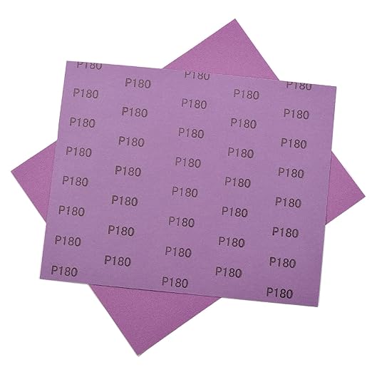 Sandpaper 10Pcs, 180 Grit Sandpaper, Wet Dry Sandpaper Sheets 9 X 11 Inch, White Fused Alumina Abrasive, Fine Sander Paper for Wood Furniture Finishing, Metal Sanding, Automotive Polishing