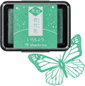 IROMOYO KOSAI Stamp PAD, Traditional, Shimmering Japanese Ink Colour, Oil-Based Ink pad - Pale Green