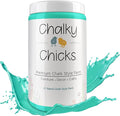 Chalky Chicks All-in-One Chalk Paint for Furniture or Cabinet - 32 Fl Oz - Matte Finish Cenote (Teal Blue) for Metal, Wood Furniture Paint - No Sanding All-in-One for Home Decor & Crafts, USA Made