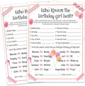Who Knows the Birthday Girl Best - Girl Birthday Party Game - Themed Party Activity and Idea - Supplies, Decorations - 20 Game Cards