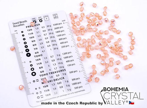 100 pcs of Faceted Fire Polished Pressed Czech Glass Beads 4mm (0.16in), 70120-28701 Pink Rosaline AB