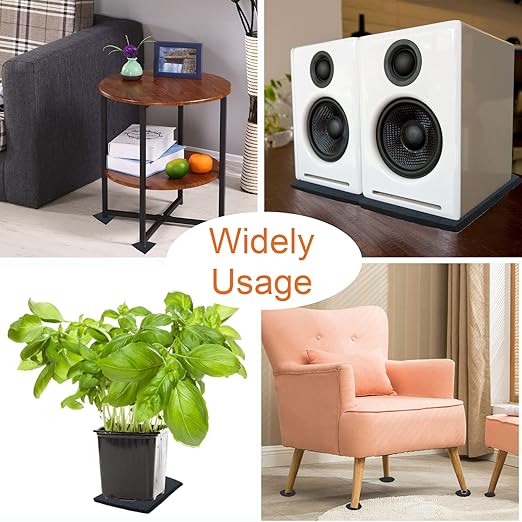 8 Pcs Black Adhesive Foam Padding, Closed Cell Foam Sheet 1/8" Thick 4 Inch X 4 Inch, Neoprene Rubber Pad Self Stick Anti-Slip Adhesive Anti Vibration Foam Pad (4inX 4inX 1/8in, 8)