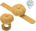 PATIKIL Wrist Pumpkin Pin Cushion, Snap Pin Cushion with Elastic Strap Ring Portable Embroidery Needle Pin Storage for Hand Craft Knitting, Yellow