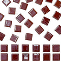 50 Pieces Coffee Mosaic Tiles for Crafts 1" Ceramic Tiles Assorted Colors Square Ceramic Mosaic Project Supplies for Photo Frame Mosaic Stepping Stones Bath Old Pool Furniture Decor