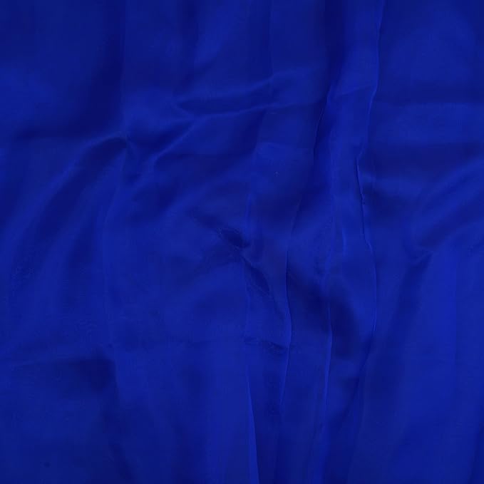 Organza Fabric 10 Yard Bridal Solid Sheer Bolt for Home Décor, Table Décor, Bridal, Fashion, Crafts, Decorations Silky Shiny Organza 44" - (10 Yard, Royal Blue)