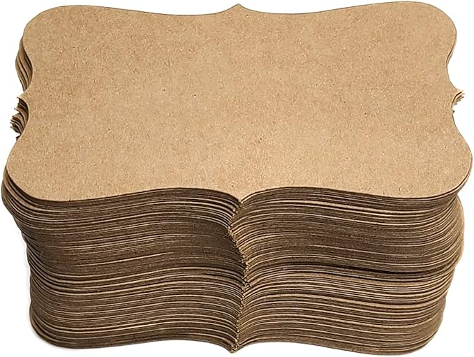 PPAPPAPPIYO Kraft Paper Blank index cards Business Cards (100) Paper 3.54inx1.96in K04- Blank