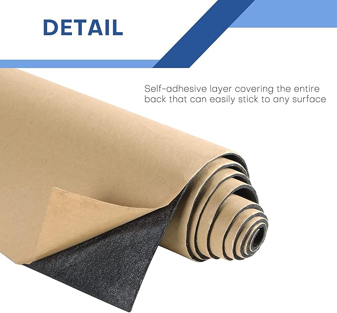 MYFULLY Sponge Neoprene Roll with Adhesive, Waterproof Foam Rubber Sheet Cut to Multiple Dimensions and Lengths for Shock Pad, Gaskets, DIY, Crafts (1/8" Thick x12 Wide x 24" Long)