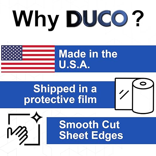Duco USA-Made Clear Cast Acrylic Sheet 1/8 Inch Thick 24" x 36" - 1 Pack of Transparent Plexiglass Sheet - Lightweight Acrylic Board for Window Replacements, Displays, Signs, and More