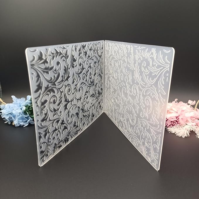 Vine Texture Embossing Templates 5x7inch 3D Plastic Embossing Folders for Card Making DIY Scrapbooking Photo Album Card and Handmade Paper Craft Decor