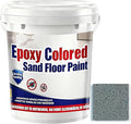 Epoxy Colored Sand Floor Paint, Epoxy Floor Paint for Concrete, High Gloss Marble Effect Coating, Waterproof Non-Slip Concrete Paints, Suitable for Indoor/Outdoor Use (Dark Gray,96 oz/3 kg)