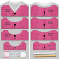 Vowlove Tshirt Ruler Guide for Vinyl Alignment: T Shirt Rulers to Center Designs, Tee Shirt Alignment Tools for Heat Press, Sewing Accessories HTV Heat Transfer Vinyl, V-Neck Front Back Measurement