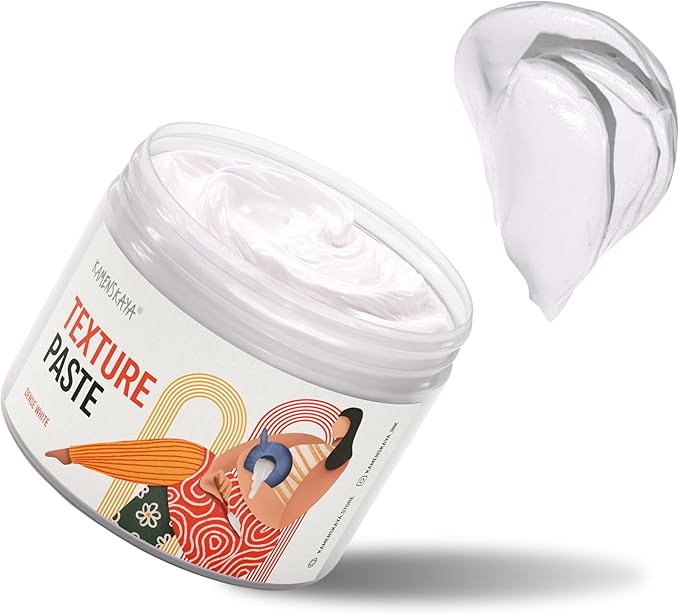 KAMENSKAYA Texture Paste - Modeling Paste Acrylic Medium - Dense White, 16.9 fl oz (500 ml)