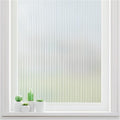 Haton Reeded Glass Window Privacy Film, Frosted Glass Window Film, Static Cling UV Blocking Stickers, Decorative Removable Cover for Bathroom Door Office, Non Adhesive 35.4" x 157.4"