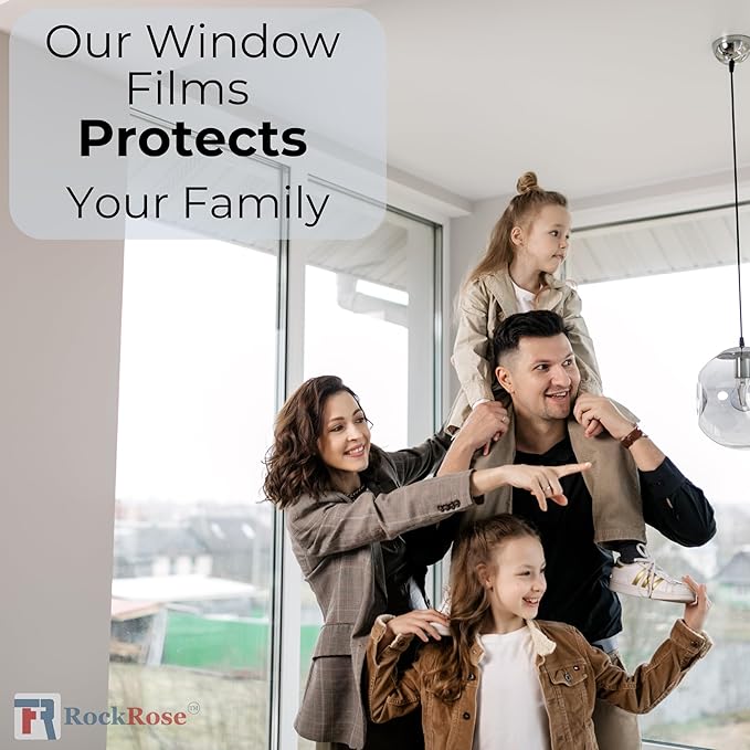 UV 99% Security and Safety 4 Mil Clear Window Film Shatterproof Anti Shatter Tempered Glass Film for Home and Office Windows (Clear, 60 in x 100 FT)