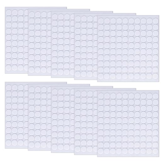 1000Pcs Double Sided Sticky Dots,Glue Dots Double Sided Removable,0.39 * 0.03in /0.39 * 0.08in Suitable for Crafts,Card Making,Marking Candles,Scrapbooking,Posters and DIY Projects