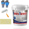 Louis Forest Epoxy Floor Paint, High-Gloss Marble Effect Coating, Epoxy Colored Sand Floor Paint, Wear-Resistant and Non-Slip for Indoor Outdoor (1KG-Millet yellow)