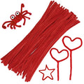 60 PCS Red Pipe Cleaners,Pipe Cleaners Chenille Stem,Pipe Cleaners Bulk,Art Pipe Cleaners for Creative Home Decoration Supplies and Crafts Project
