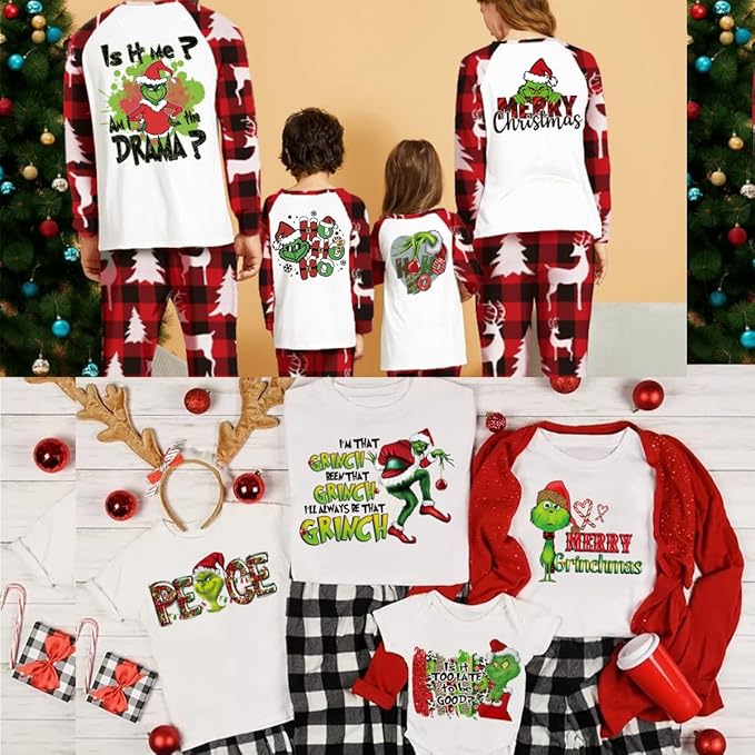 Christmas Iron on Decals Transfer, Funny Christmas Heat Transfer Stickers Iron on Patches for Clothes T-Shirts Pillow Cover Hoody Bag Xmas DIY Craft Supplies Vinyl Stickers (18PC-A)