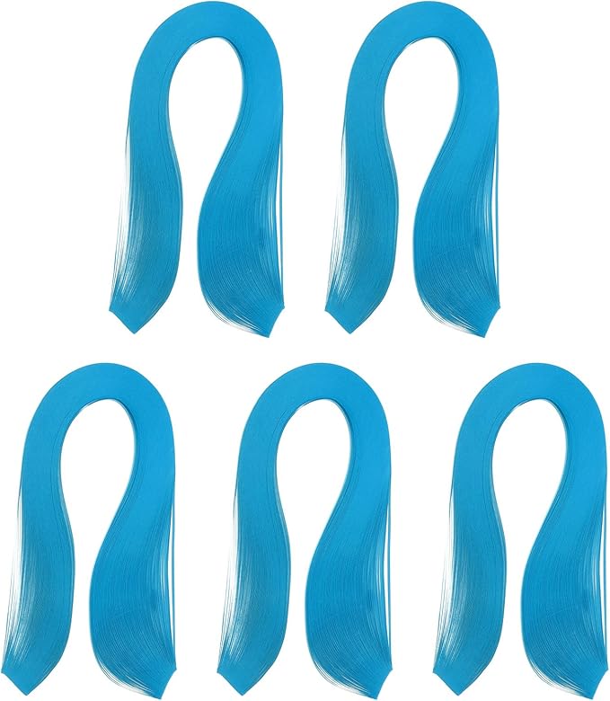PATIKIL 600pcs Quilling Strips Paper 1/8"(3mm) 39cm Origami Paper Quilling Strip for Art DIY Hand Craft Christmas, Blue