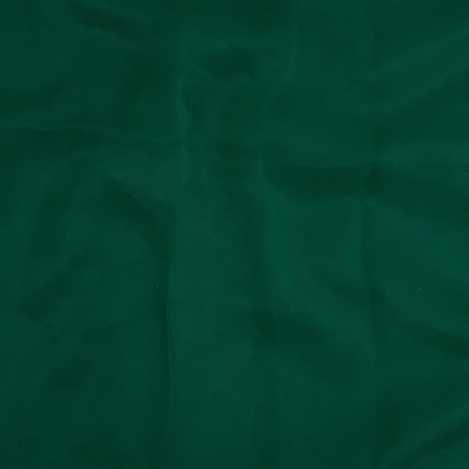 Organza Fabric 5 Yard Bridal Solid Sheer Organza Fabric Bolt for Wedding Dress, Fashion, Crafts, Decorations Silky Shiny Organza 44" - (5 Yard, Hunter Green)