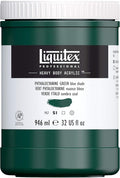 Liquitex Professional Heavy Body Acrylic Paint, 32-oz (946ml) Pot, Phthalocyanine Green (Blue Shade)