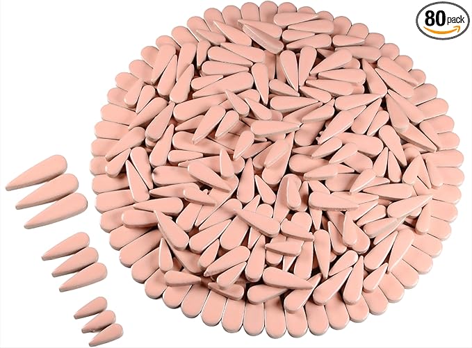 200g Petal Droplet Shaped Ceramic Mosaic Tiles for Crafts, Vibrant Colors, Ceramic Tiles for Mosaic Making Kits, DIY Arts and Crafts (Pink)