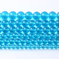 36pcs 10mm Topaz Blue Crystal Glass Beads Round Loose Spacer Beads for Jewelry Making DIY Bracelet Necklace Healing Power Stone Beads (Blue Crystal Glass, 10mm)