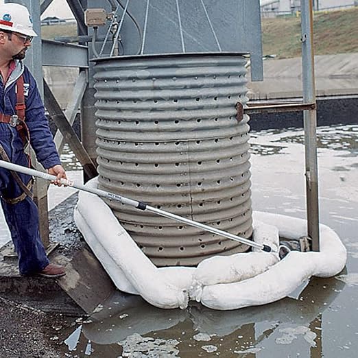 PIG Oil Boom - Oil-Only Absorbent Boom - 4 Pack - 3" x 20' Boom - Absorbs up to 4 gallons per Boom - BOM407