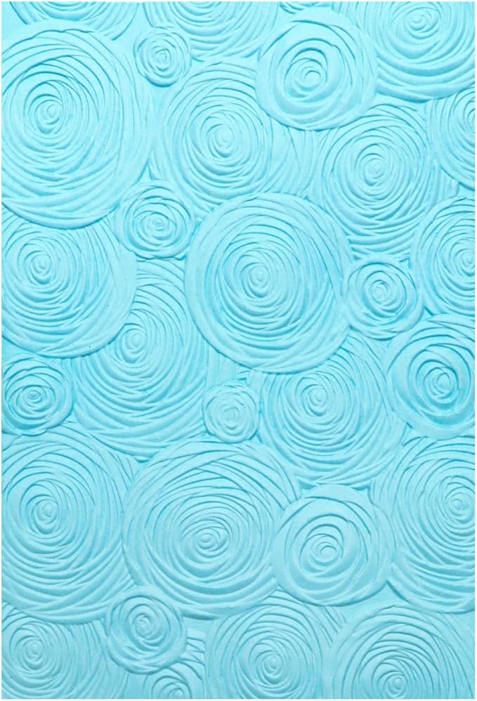BAOFALI 3D Embossing Folder for Card Making,Beautiful Flower Spiral Pattern Plastic Texture Fades Embossing Folder Template for Scrapbooking Cardstock Album DIY Decoration Paper Crafting 6.3x4.5inch