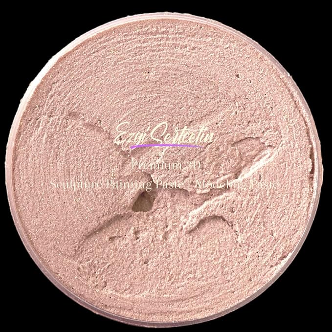 3D Sculpture Painting Paste|Texture Paste|Decorative Plaster|Ready to Use|Unique Metallic Pearl and Neon Colors|Ideal for Artwork|Stencil|Flowers|Texture and Art Relief|6 oz (Peach 'N Cream)