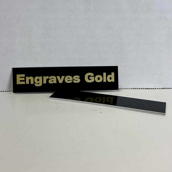 Blank Metal Plates for Laser Engraving - 4 Pack | Aluminum Sheets 0.020" Thick | CO2, Diode, Fiber Laser Compatible | Multiple Sizes & Colors (Black (engraves gold), 1.5x3 inch)