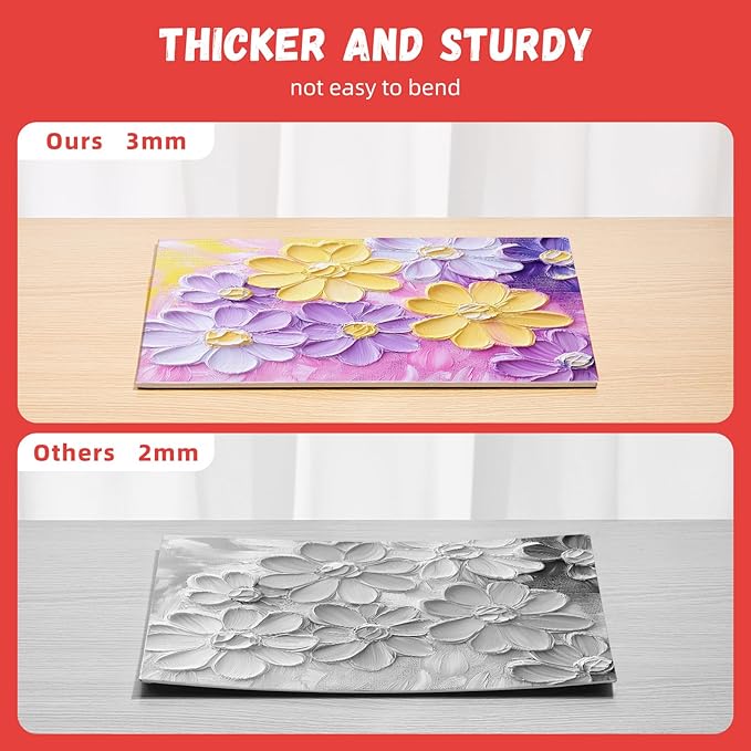 Simetufy 72 Pack 8 x 10 inch Canvas Boards for Painting Flat Canvas Panels Bulk Value Pack for Classes and Parties 100% Cotton for Acrylics Paint
