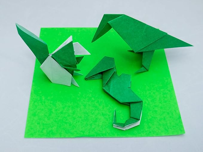 [Taro's Origami Studio] Standard 6 Inch One Sided 23 Colors 200 Sheets Square Easy Fold Premium Japanese Paper for Beginner (Gold and Silver Included)