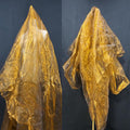 Two-Tone Iridescent Holographic Organza Fabric - 5.5 Yards | Lightweight Sheer Gauze Voile Tulle | for Dresses, Party Decor, DIY Crafts, Shiny Backdrops(Dull Gold)